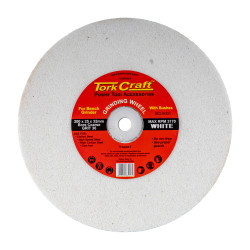Grinding Wheel 200x25x32mm White Coarse 36gr W/bushes For Bench Grin
