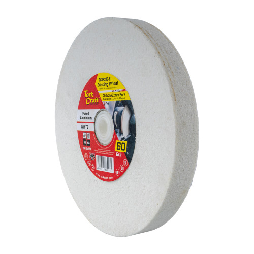 Grinding Wheel 200x25x32mm Bore Fine 60gr W/bushes For B/g White