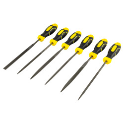 Needle File Set 6pc Flat/rnd/square/tri-angle/taper Flat/½ Rnd