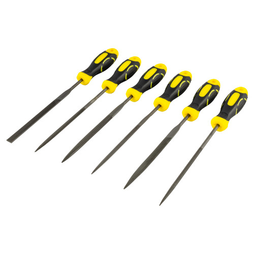 Needle File Set 6pc Flat/rnd/square/tri-angle/taper Flat/half Rnd