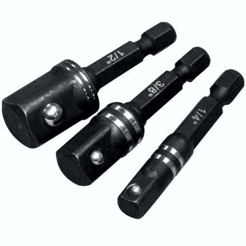 IMPACT SOCKET ADAPTOR 3PC SET 1/4' 3/8' 1/2' IMPACT SOCKET ADAPTOR 3PC SET 1/4' 3/8' 1/2'