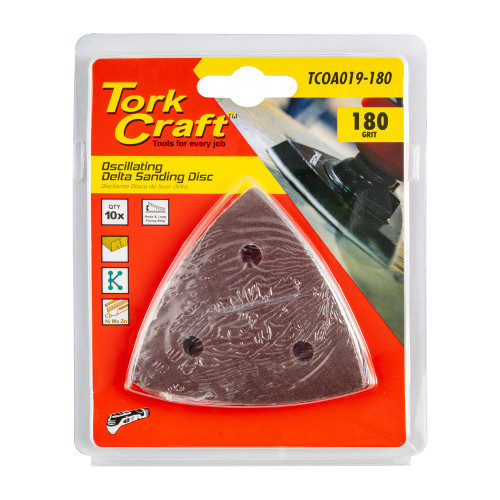 Oscillating Sandpaper A/o 80mm 10pc Delta Shape 180grit
