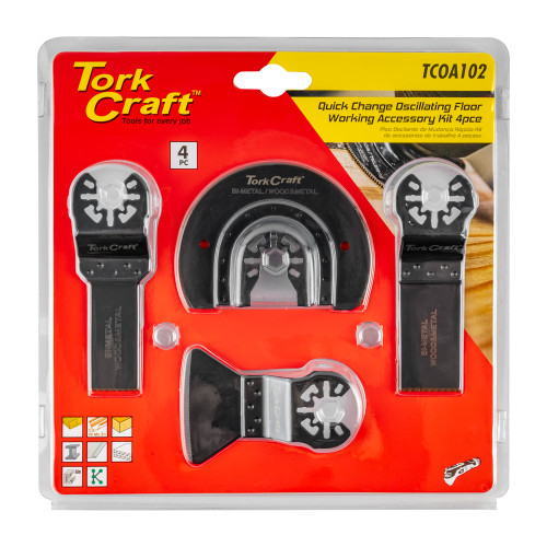 Quick Change Oscillating Floor Working Accessory Kit 4pc