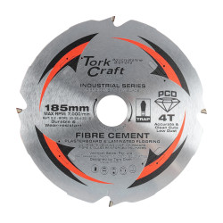 Pcd Saw Blade 185mm X 4t X 30/20/16mm Fibre Cem. Mdf Chipboard