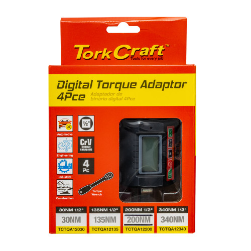 Digital Torque Gauge/adaptor 6 - 200nm 1/2'dr 2% Acc