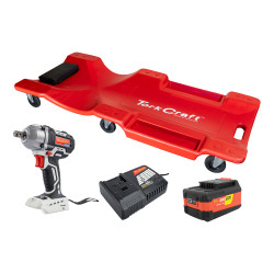 IMP. WRENCH 450NM  4.0AH BAT SMART CHARGER PLASTIC CREEPER COMBO